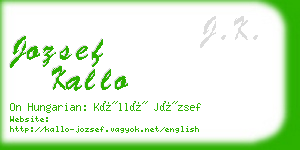 jozsef kallo business card